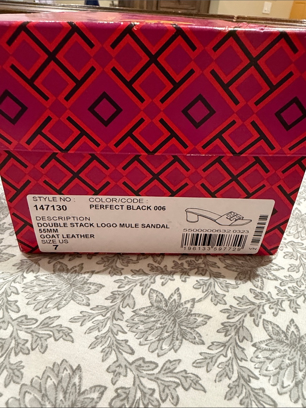 Tory Burch Double Stack Logo Mule Sandal 55MM - Picture 9 of 9
